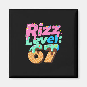 Íman Camisa Meme Nível 67 Rizz Sorvete Drip Meme Seis S