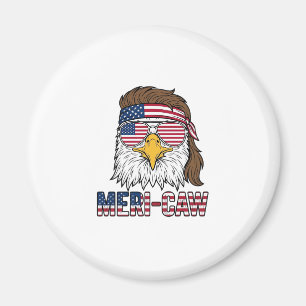 Íman Camisa Meri-Caw Águia Patriótica Gravura Vintage_1