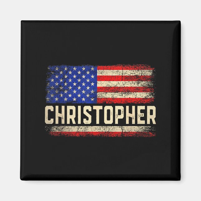 Íman Camisa Nome Christopher Primeiro Nome Christopher  (Frente)