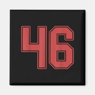 Íman Camisa Número 46 Vermelho Jogador Uniforme #46