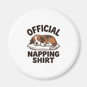 Íman Camisa Oficial de Cochilo Cachorro Sonolento Desig