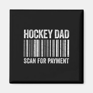 Íman Camisa Pai de Hockey Scan For Payment Homens Amant