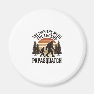 Íman Camisa Papasquatch Vintage Bigfoot Pai Design_1