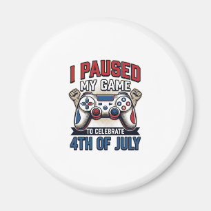 Íman Camisa Patriota Gamer 4 de Julho Vetor Vintage_1