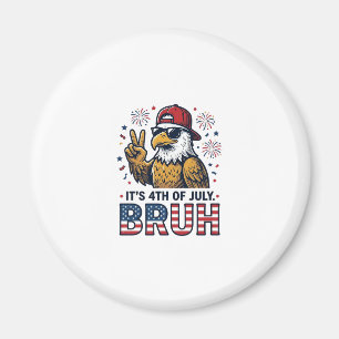 Íman Camisa Patriótica Águia Engraçada 4 de Julho Bruh