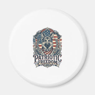 Íman Camisa Patriótica com Gráfico Vetorial de Pastor A