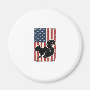 Íman Camisa Patriótica de Esquilo da Bandeira Americana