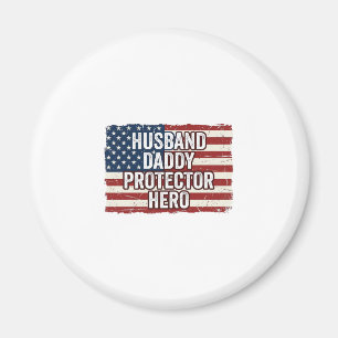 Íman Camisa Patriótica Marido Papai Protetor Herói Band