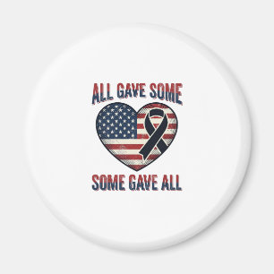 Íman Camisa Patriótica Memorial Heart Ribbon Veterano D