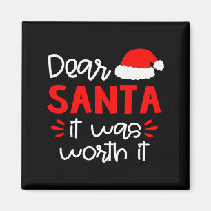 Íman Camisa Querido Papai Noel Roupas de Natal Divertid