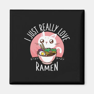 Íman Camisa Ramen Cat Anime - Roupa Kawaii Roupas Otaku