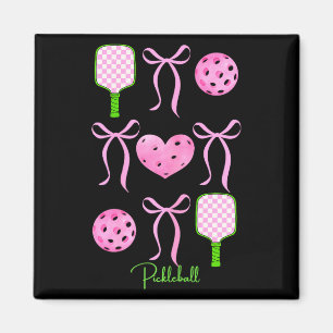 Íman Camisa rosa de pickleball para meninas que amam jo