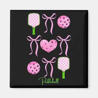 Íman Camisa rosa de pickleball para meninas que amam jo