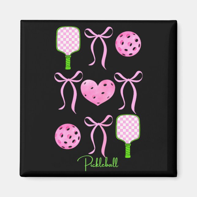 Íman Camisa rosa de pickleball para meninas que amam jo (Frente)