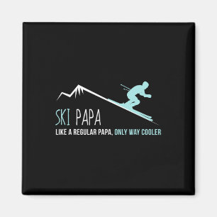 Íman Camisa Ski Papa, Presente Divertido e Fofo de Esqu