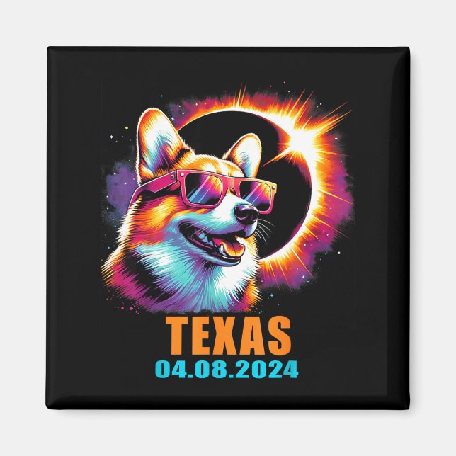 Íman Camisa Texas Eclipse Solar Total Corgi (Frente)