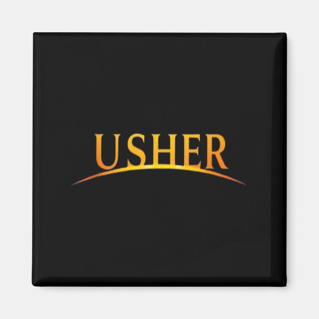 Íman Camisa Uniforme de Usher para Presente da Igreja C (Frente)
