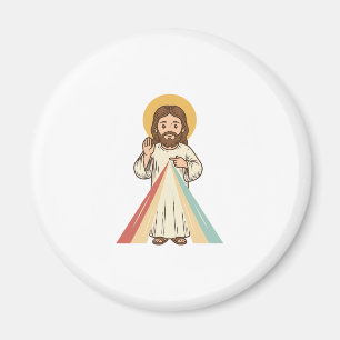 Íman Camisa Vetorial de Bênção Religiosa Vintage Design