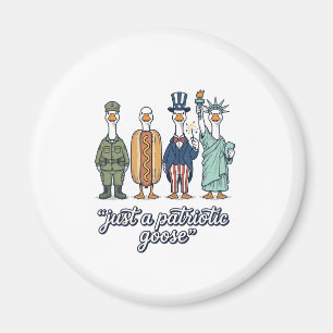 Íman Camisa Vetorial Vintage de Gansos Patrióticos em L