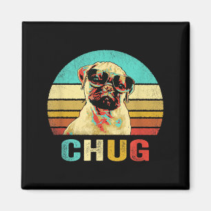 Íman Camisa Vintage Chug Cachorro Pôr do Sol