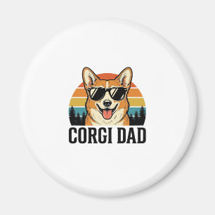 Íman Camisa Vintage Corgi Pai Gravação Amante de Cachor