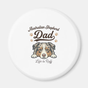 Íman Camisa Vintage da Vida de Pai do Australian Shephe