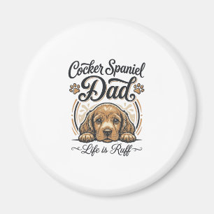 Íman Camisa Vintage de Cachorro Pai Cocker Spaniel Vida
