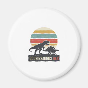 Íman Camisa Vintage de Dinossauro Engraçado Cousinsauru