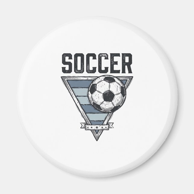 Íman Camisa Vintage de Futebol Triângulo Emblema Design (Frente)