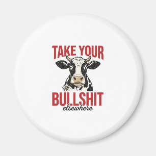 Íman Camisa Vintage Engraçada Vaca em Outro Lugar_