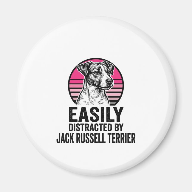Íman Camisa Vintage Jack Russell Terrier Facilmente Dis (Frente)