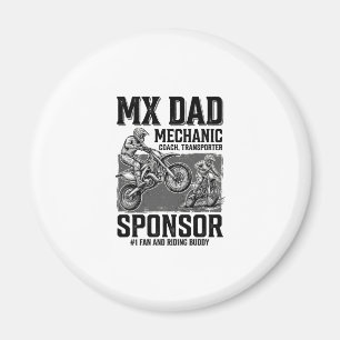 Íman Camisa Vintage MX Dad Motocross Riding Buddy Desig