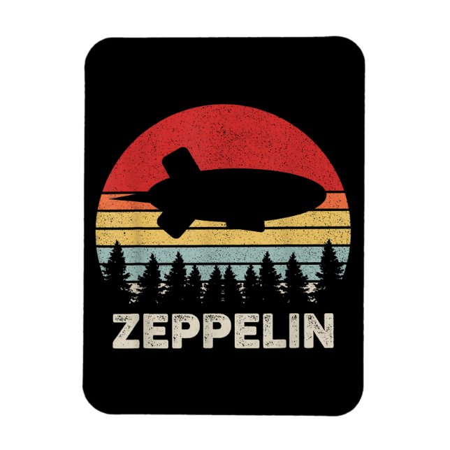 Íman Camisa Vintage Retro Zeppelin Dirigible Aeróstato (Vertical)