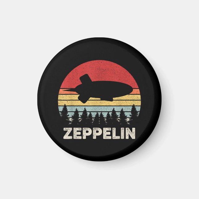 Íman Camisa Vintage Retro Zeppelin Dirigible Aeróstato (Frente)