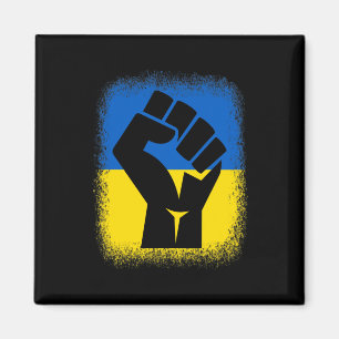 Íman Camisas Branqueadas Punho Bandeira Eu Apoio a Ucrâ