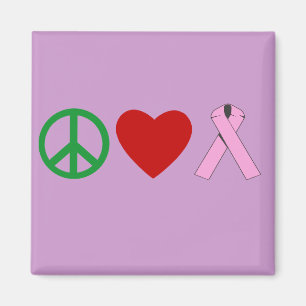 Íman Camisas da fita T do rosa do amor da paz, canecas