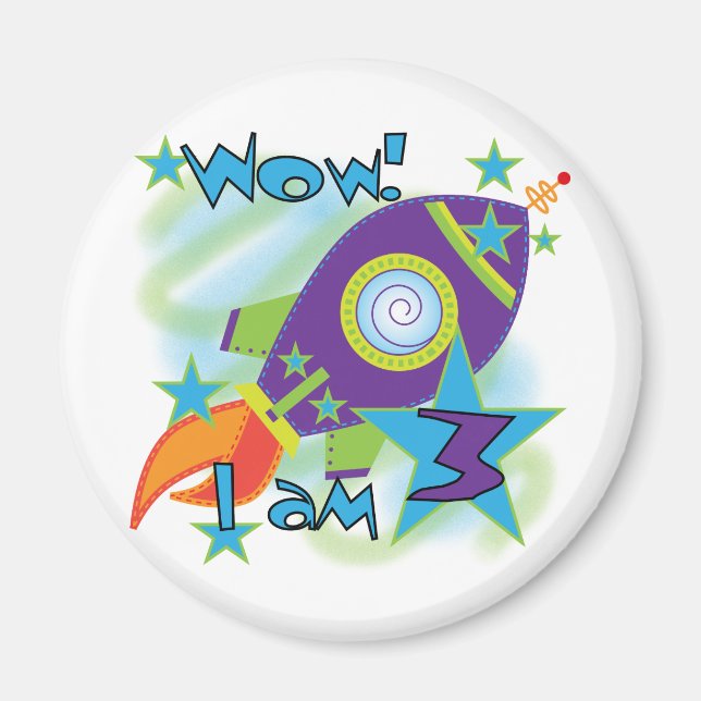 Íman Camisas de aniversário de 3 anos para navios de fo (Frente)