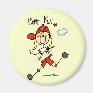 Íman Camisas de Beisebol de Meninas com Home Run e Pres