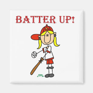 Íman Camisas de beisebol e presentes Girl Batter Up