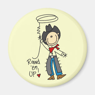 Íman Camisas de Cowboy e Presentes Round Em Up
