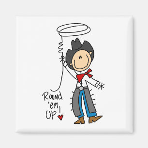 Íman Camisas de Cowboy e Presentes Round Em Up