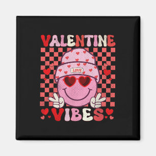Íman Camisas de Dia dos Namorados Groovy Valentine Vibe