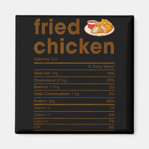 Íman Camisas de Fatos Nutricionais de Alimentos Co. Fra