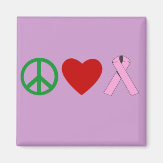 Íman Camisas de Fita Rosa Peace Love