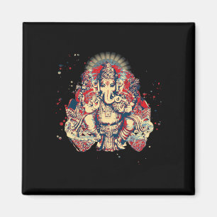 Íman Camisas de Ioga Espiritual Deus Hindu Ganesha Medi