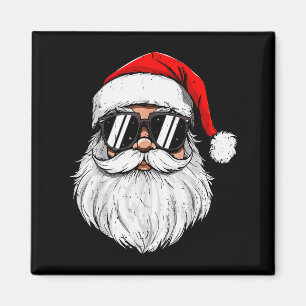 Íman Camisas de Natal Retro Homens Meninos Rosto de Pap
