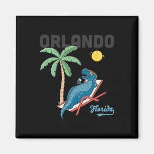 Íman Camisas de Orlando Crianças Flórida Dinossauro T-r