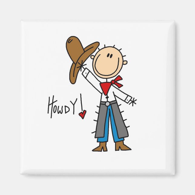 Íman Camisas e Presentes Cowboy Howdy (Frente)