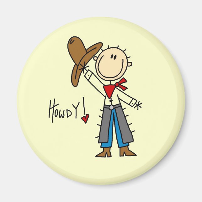 Íman Camisas e Presentes Cowboy Howdy (Frente)