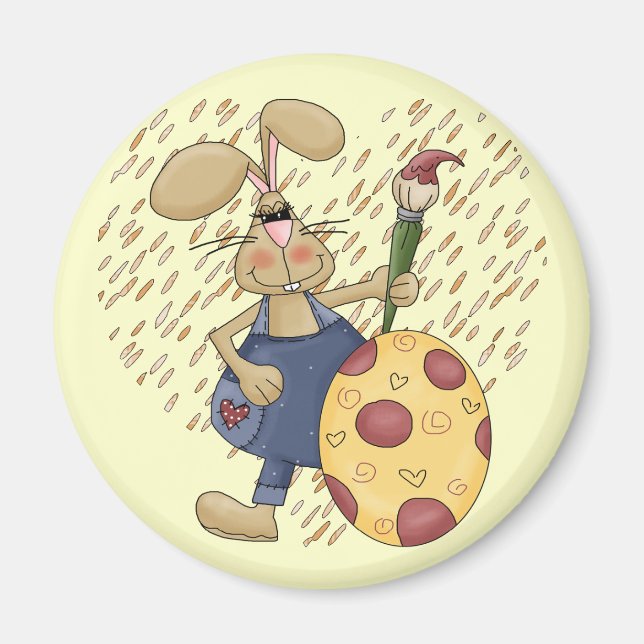 Íman Camisas e presentes de coelho da Páscoa (Frente)